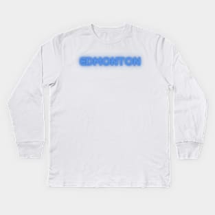 Edmonton Glowing Word Art Kids Long Sleeve T-Shirt